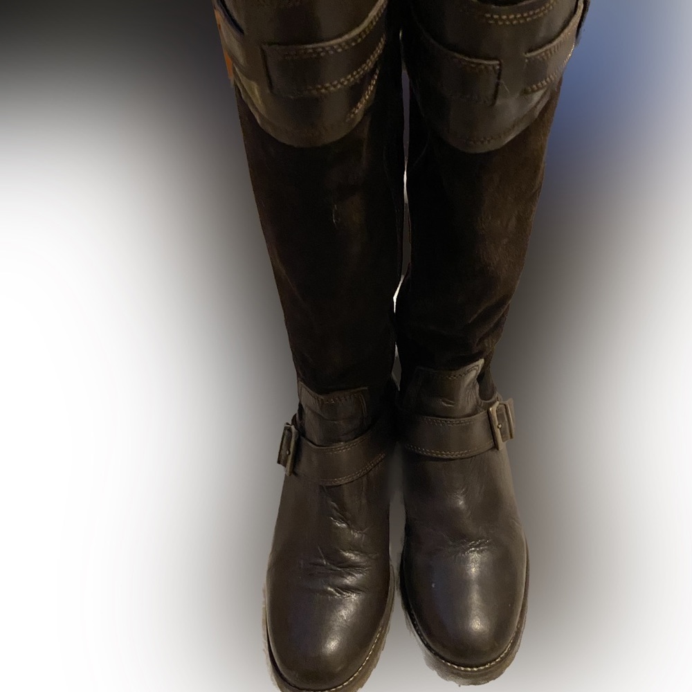 50%offw❤️ Fabianelli Brown Italian Leather Knee High Boots